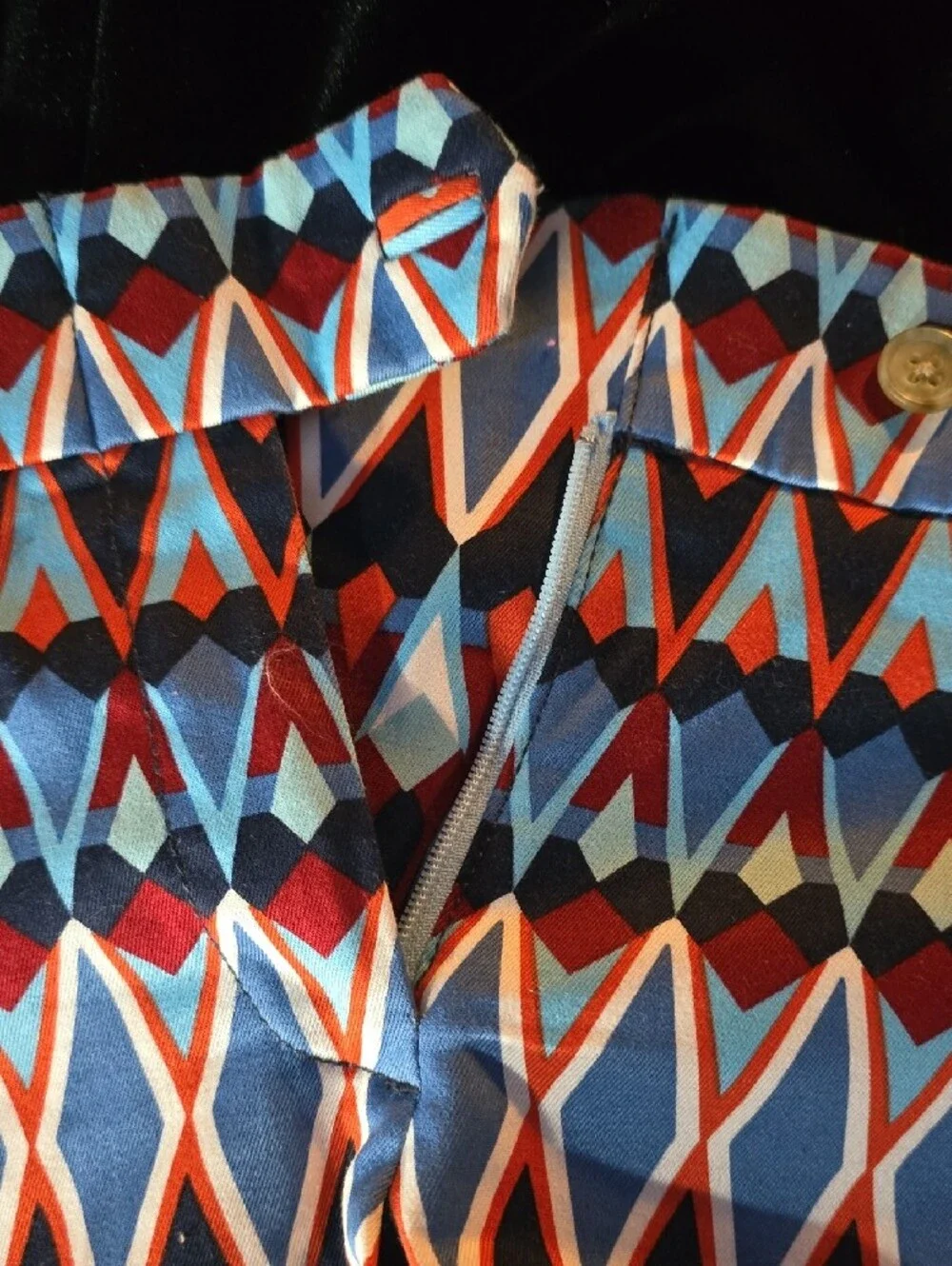 J. Crew Geometric Athletic Shorts in Blue & Orange